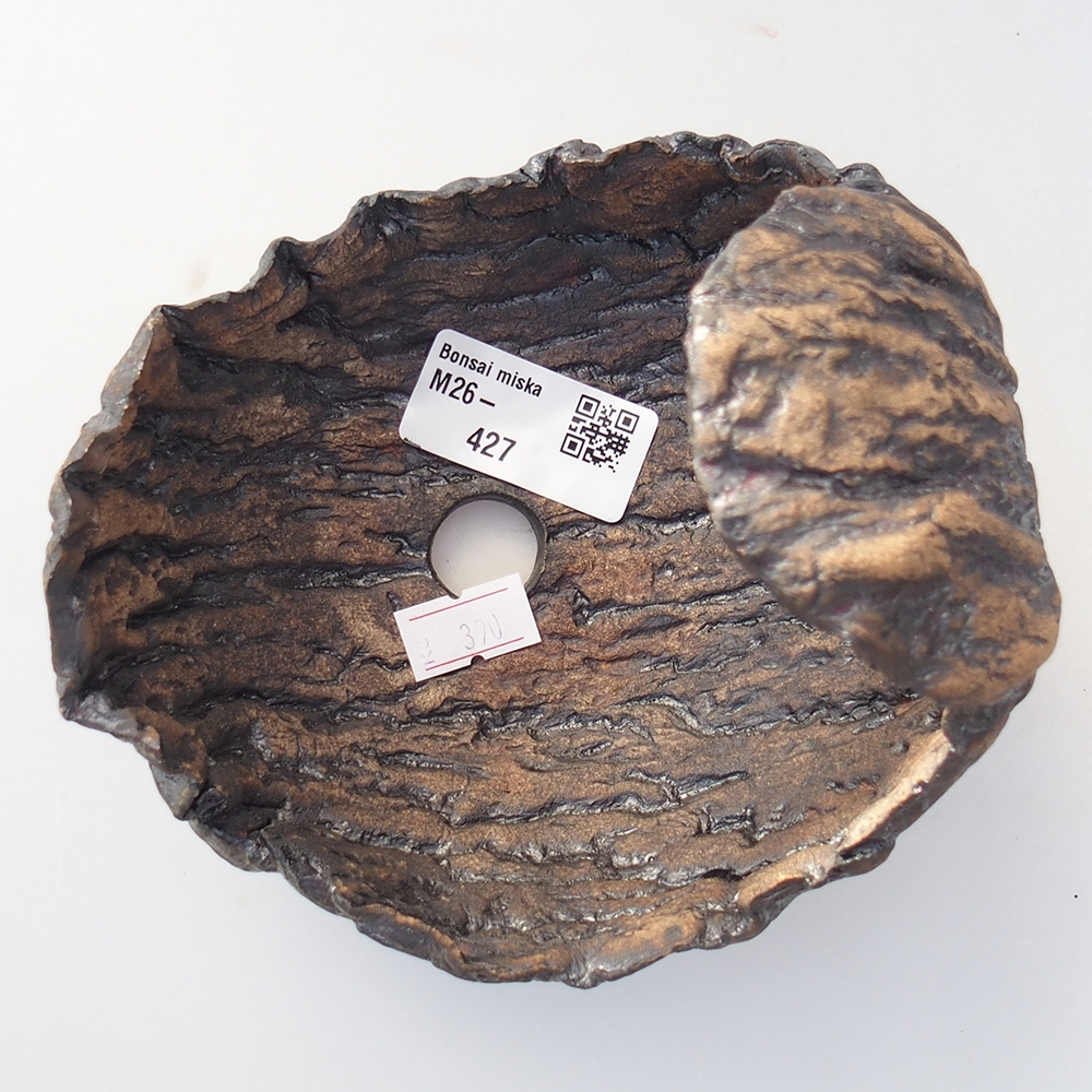 Keramisch Schelp 13 x 12,5 x 12,5 cm , kleur bruin