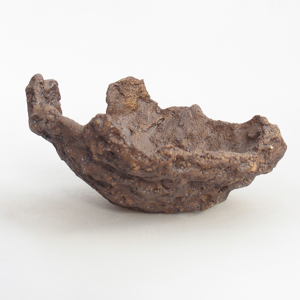 Keramische schaal 18 x 17 x 10 cm , kleur bruin