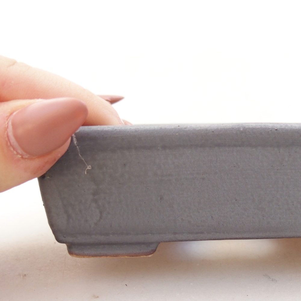 Bonsaischaal van keramiek 26 x 26 x 8 cm, kleur rood