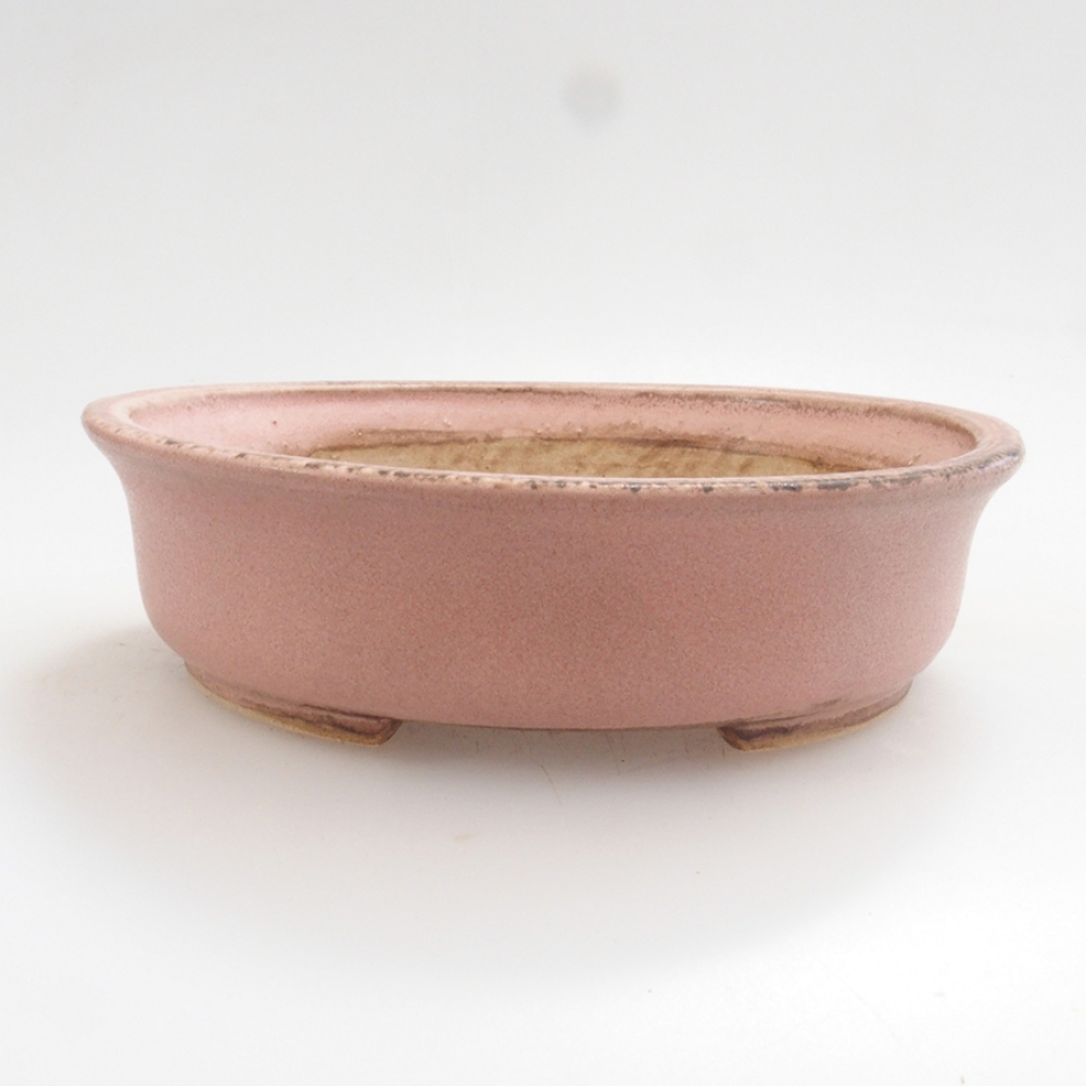 Bonsaischaal van keramiek 10 x 8,5 x 4 cm, bruin