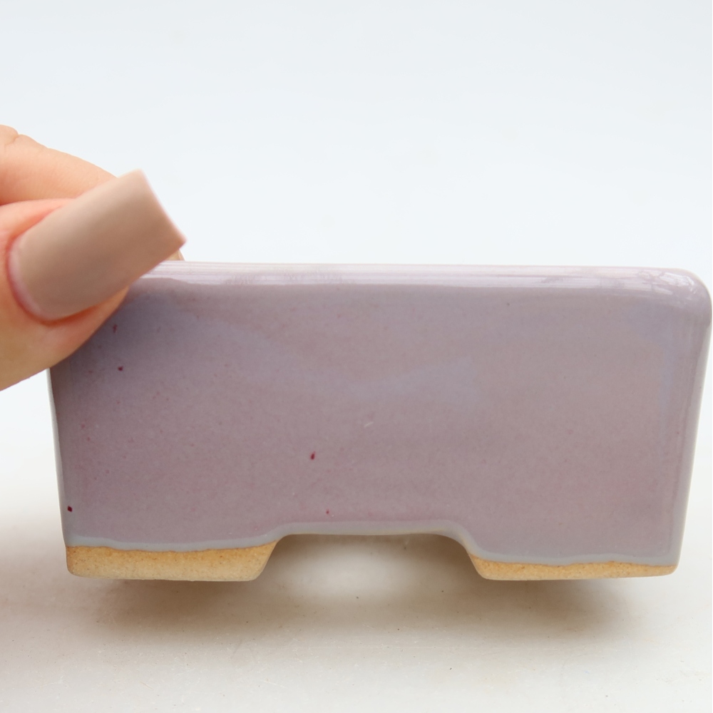 Keramische bonsaipot 8,5 x 7 x 4 cm, kleur paars
