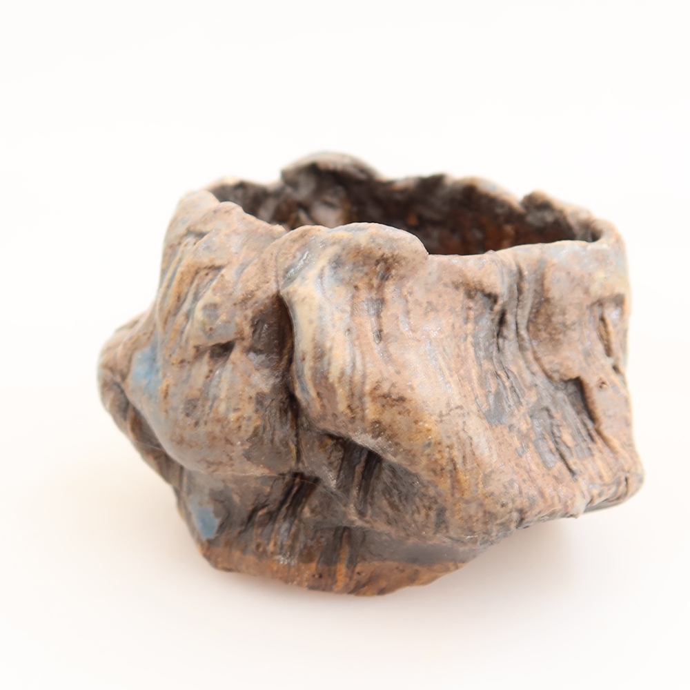 Keramische schaal  5 x 5 x 5,5 cm , kleur: blauw