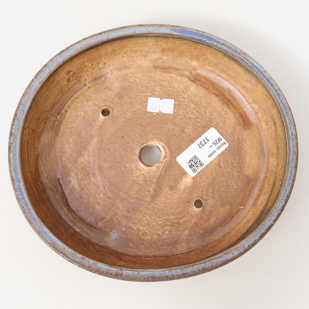 Keramische bonsaipot 21 x 19 x 4,5 cm, kleur: blauw