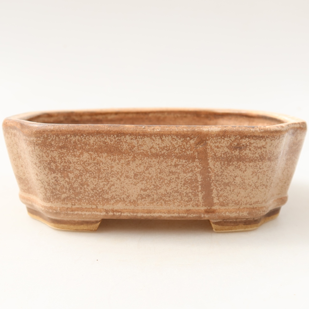Keramische bonsaischaal 13,5 x 11,5 x 4 cm, kleur: roze
