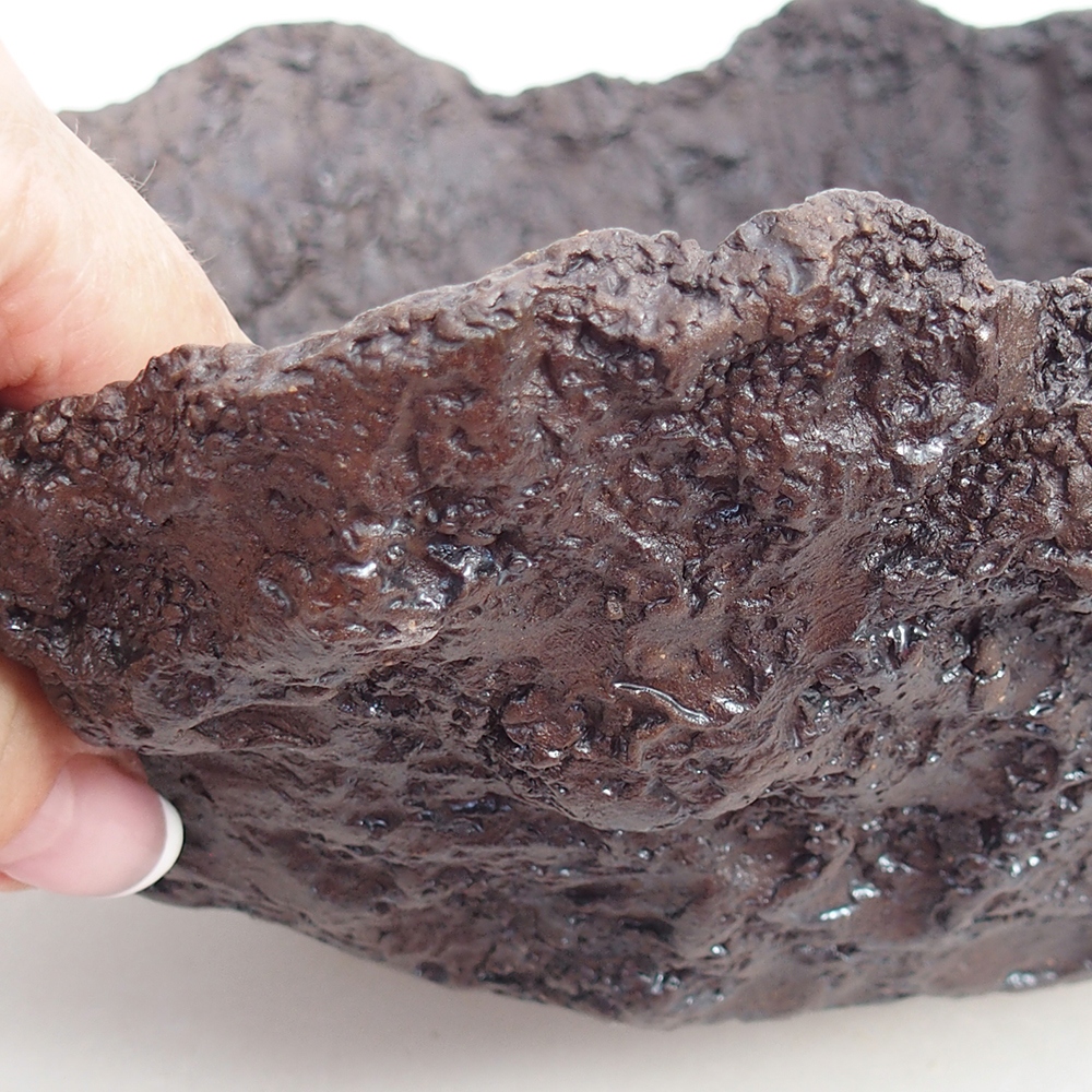 Keramisch Schelp 23 x 20 x 18 cm , kleur bruin