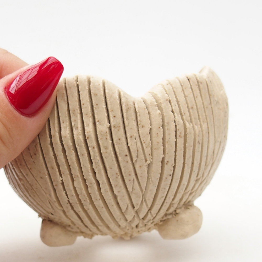 Keramisch Schelp 9 x 8,5 x 6,5 cm , kleur beige