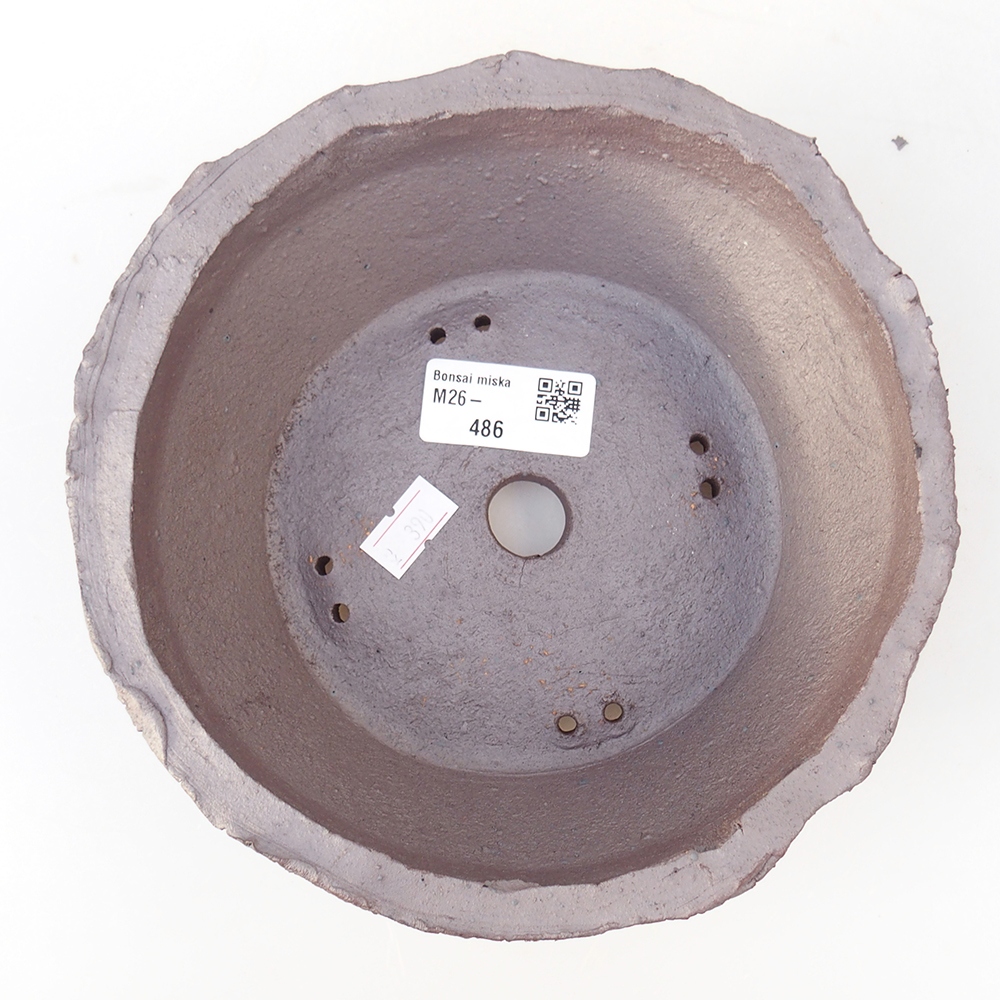 Bonsaischaal van keramiek 18 x 18 x 6 cm, metaalkleur