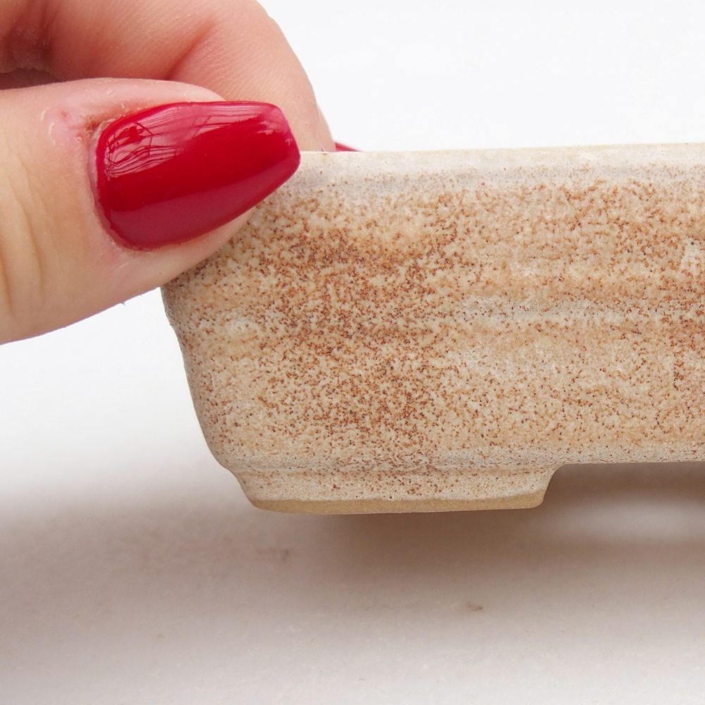 Bonsaischaal van keramiek 26 x 26 x 8 cm, kleur rood