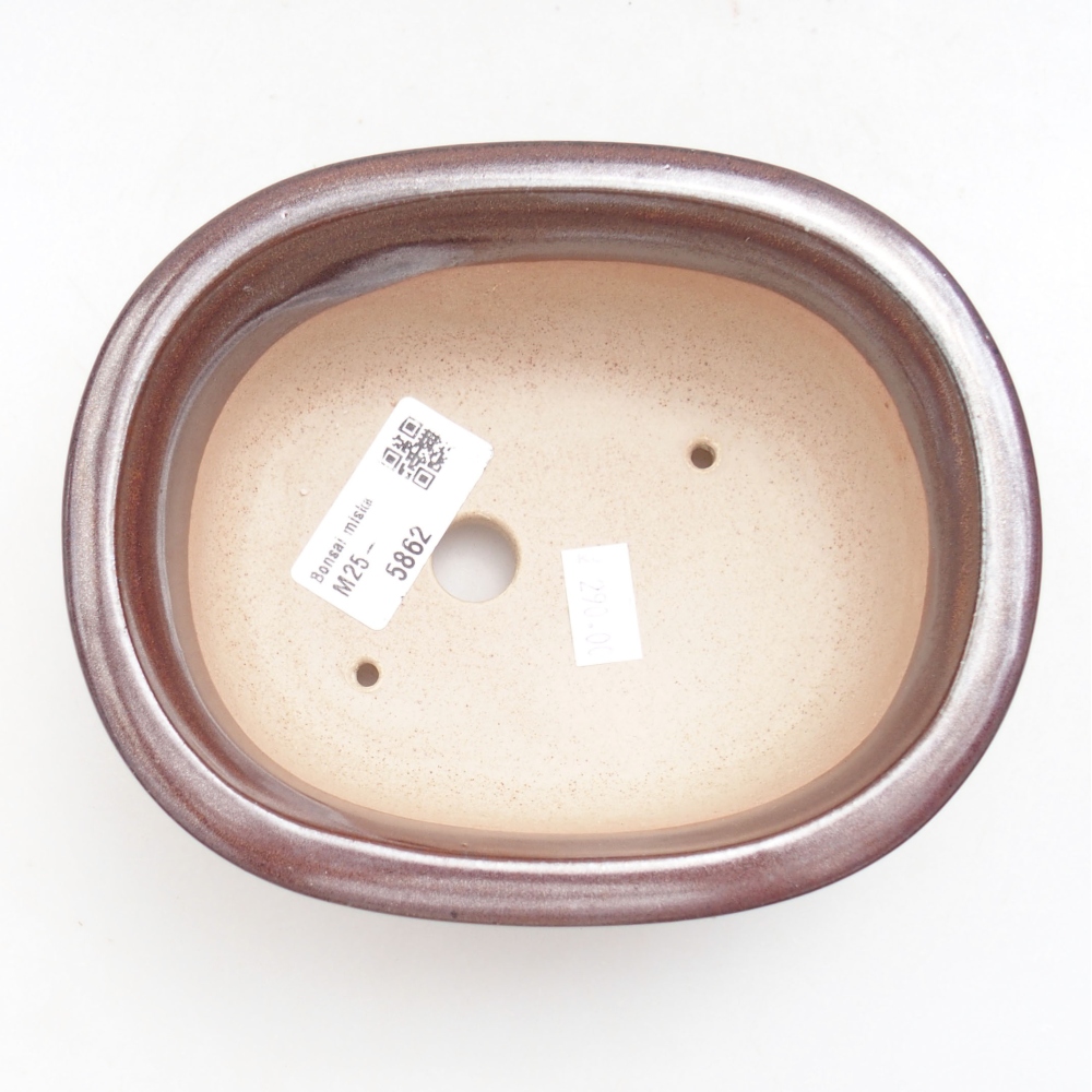 Bonsaischaal van keramiek 22 x 17 x 5 cm, groen