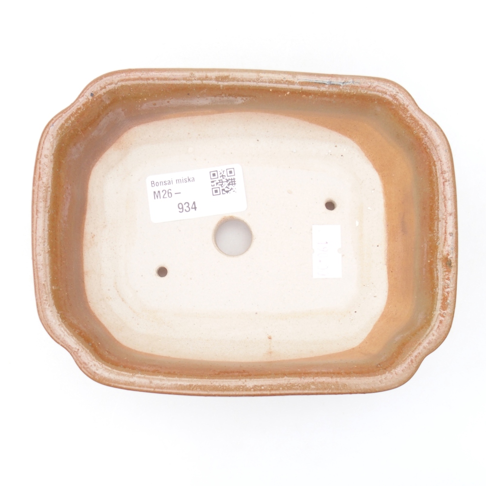 Bonsaischaal van keramiek 15,5 x 12 x 4,5 cm, bruin