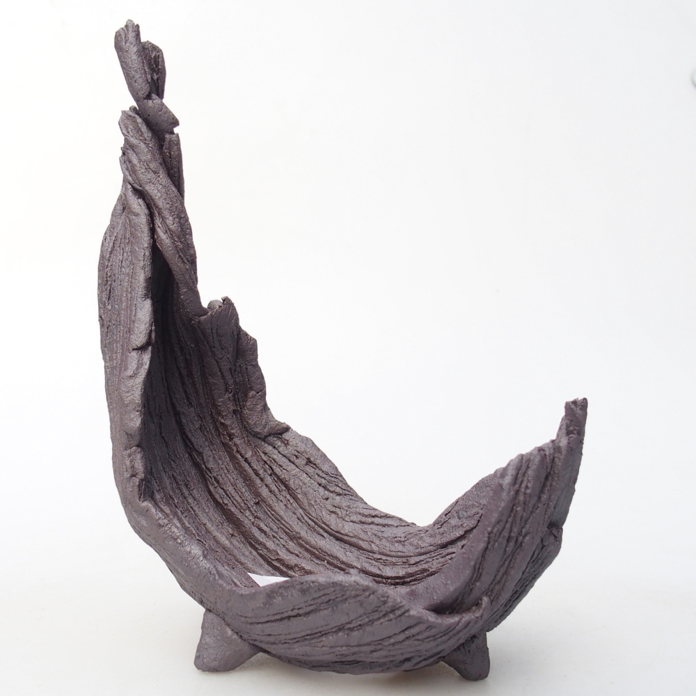 Keramisch Schelp 11 x 6,5 x 14,5 cm , metaalkleur