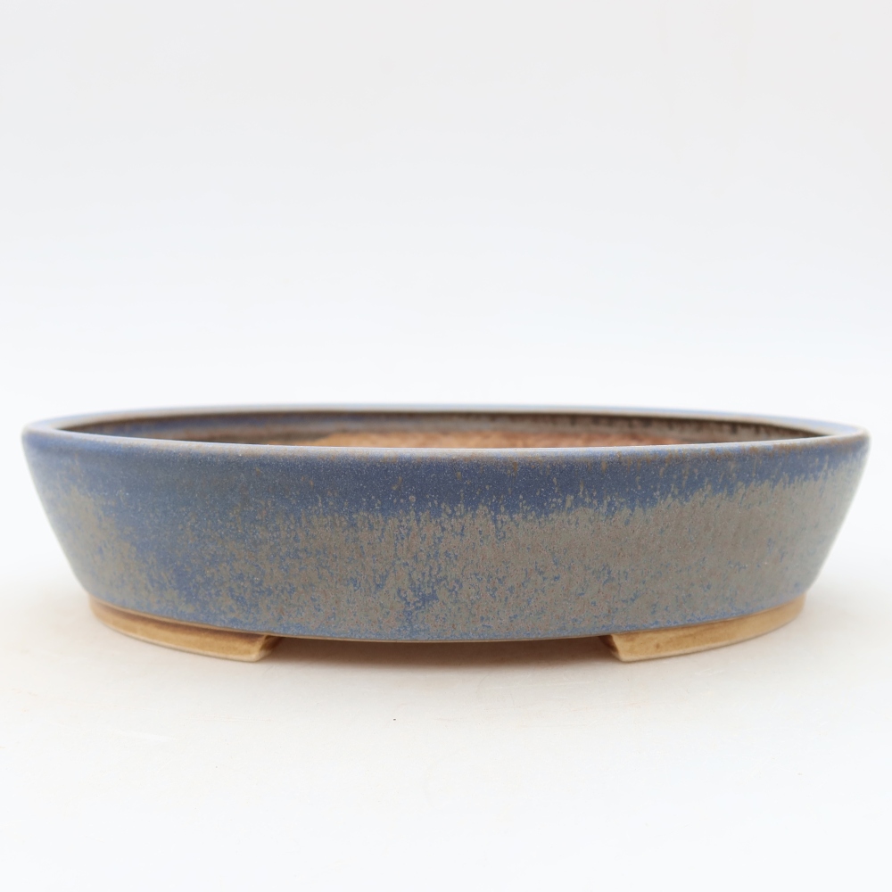 Keramische bonsaipot 21 x 19 x 4,5 cm, kleur: blauw