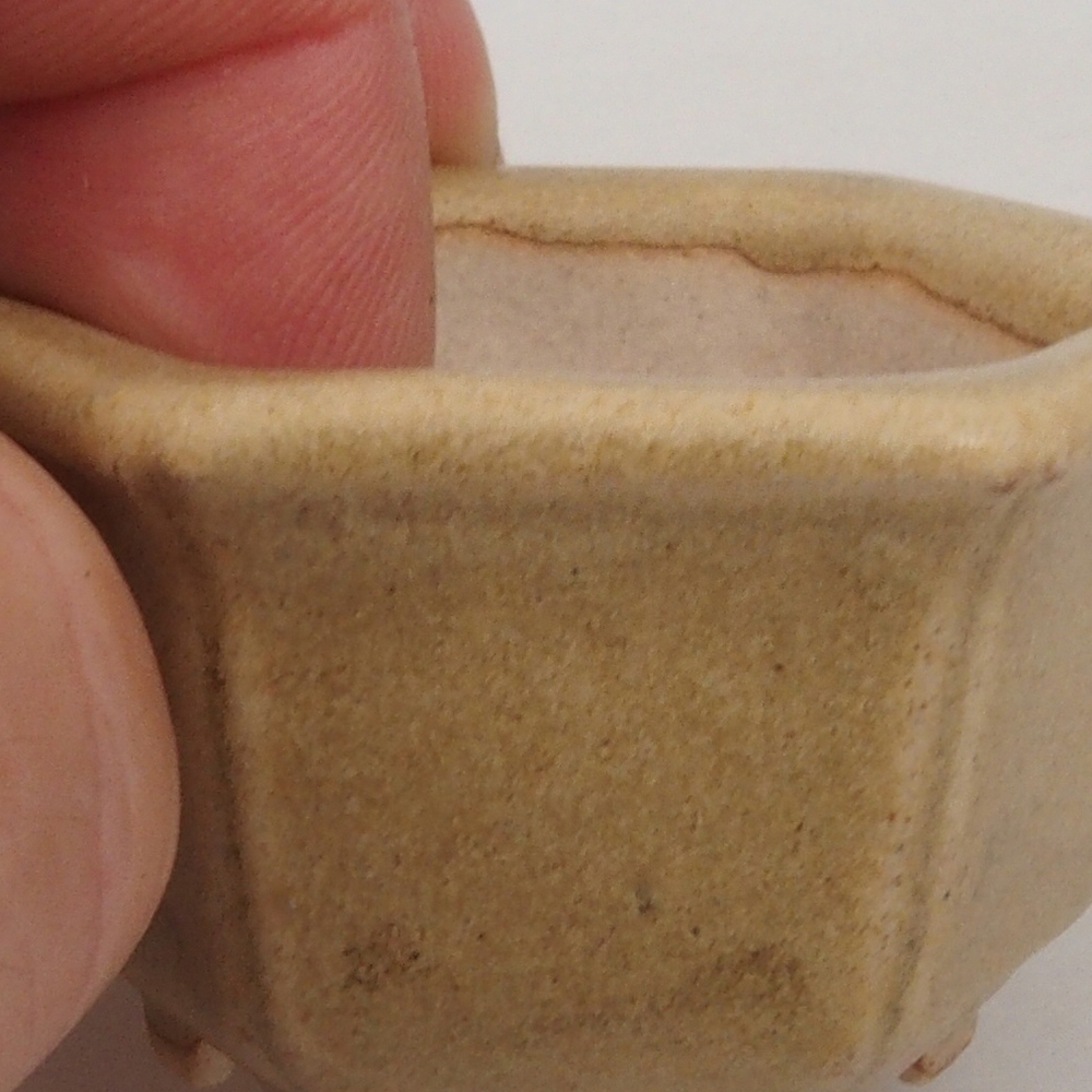 Mini bonsaischaal 5 x 4,5 x 3 cm, bruin