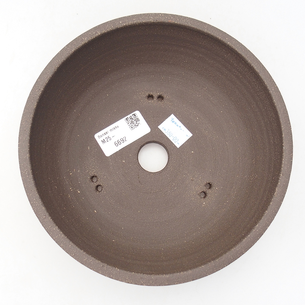 Bonsaischaal van keramiek 18,5 x 18,5 x 6 cm, bruin