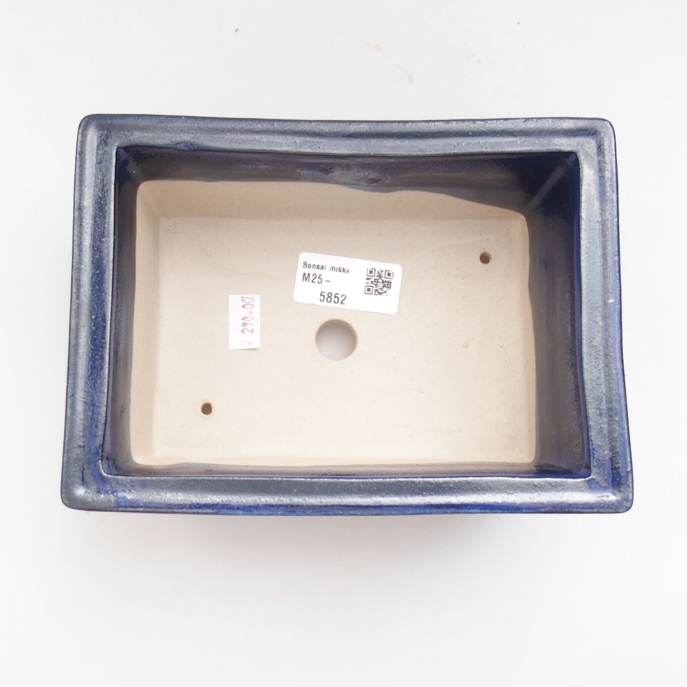 Bonsaischaal van keramiek 22 x 17 x 5 cm, groen