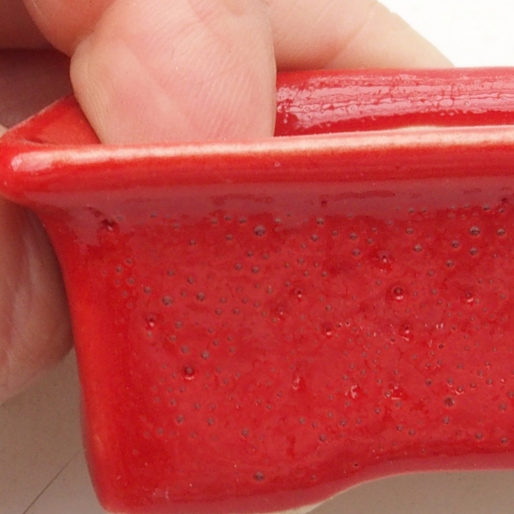 Mini bonsaischaal 5,5 x 4 x 2,5 cm, kleur rood