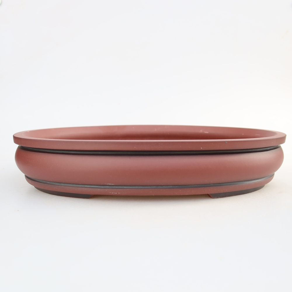 Keramische schaal  31 x 23,5 x 5,5 cm, kleur: baksteenrood