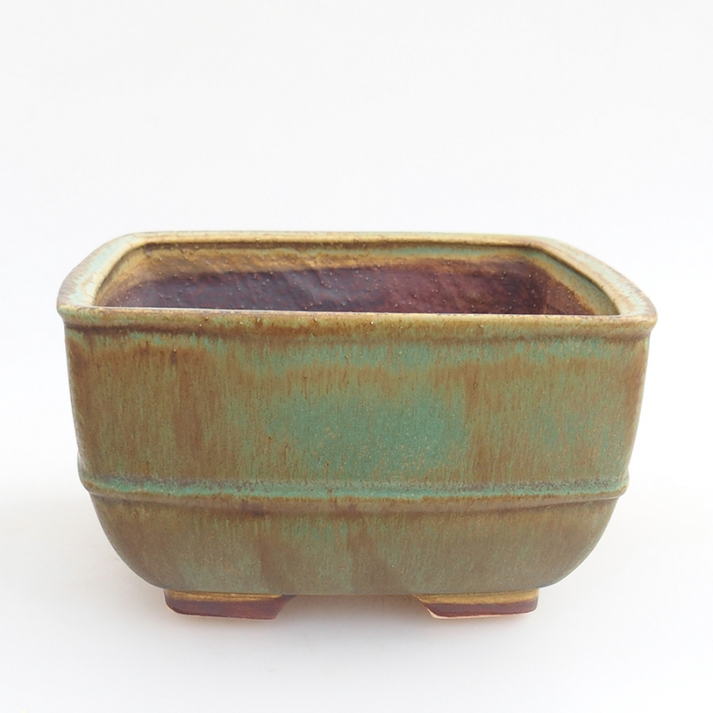 Bonsaischaal van keramiek 10,5 x 10,5 x 7 cm, roze