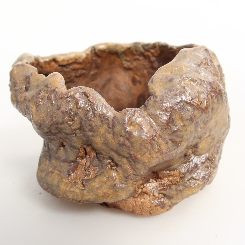 Keramisch Schelp 7,5 x 7,5 x 5,5 cm , kleur bruin