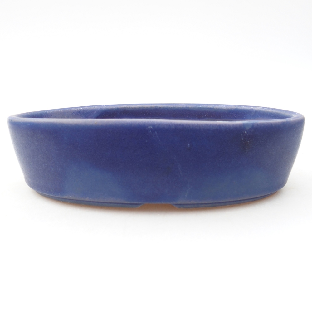 Bonsaischaal van keramiek 16,5 x 11,5 x 4,5 cm, kleur blauw