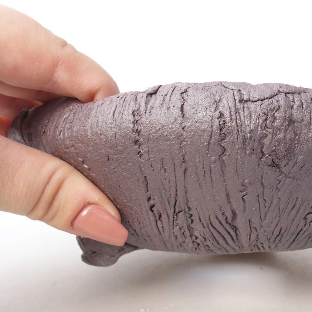 Bonsaischaal van keramiek 18 x 17 x 5,5 cm, metaalkleur