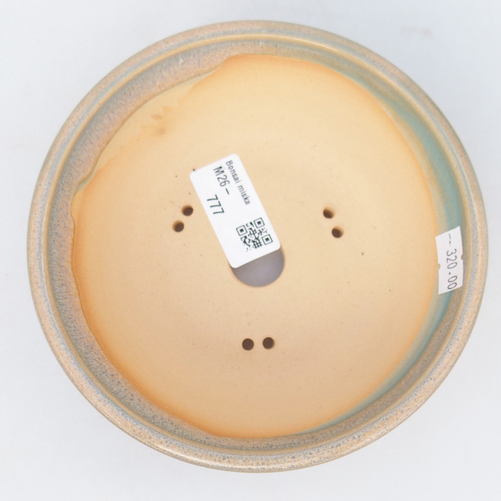 Bonsaischaal van keramiek 14,5 x 14,5 x 5 cm, groenbruin