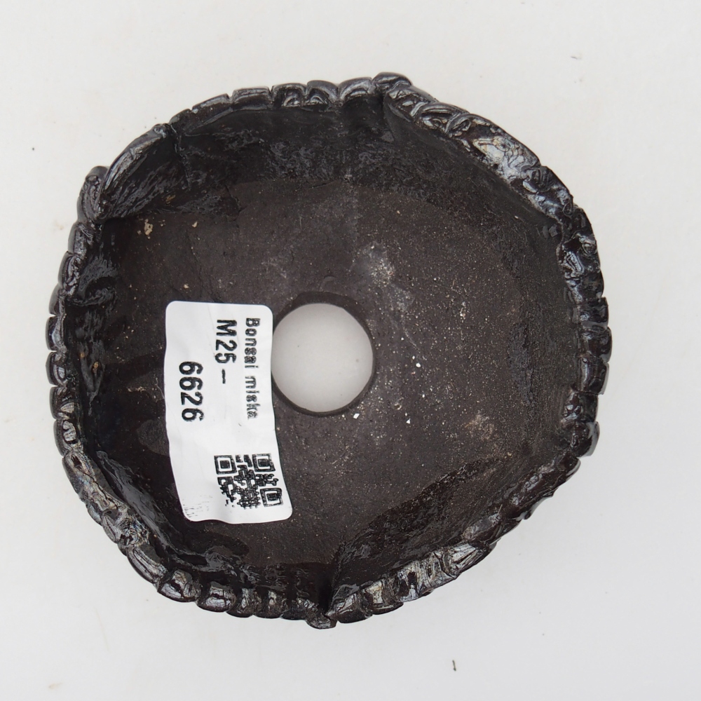 Keramische schaal 8,5 x 8 x 5 cm , kleur zwart