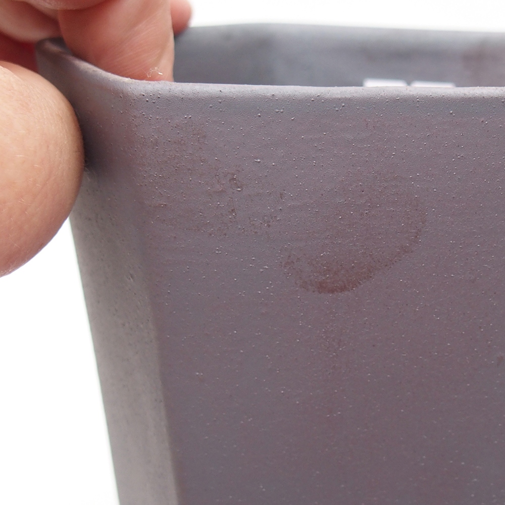 Bonsaischaal van keramiek 13 x 11,5 x 17 cm, metaalkleur