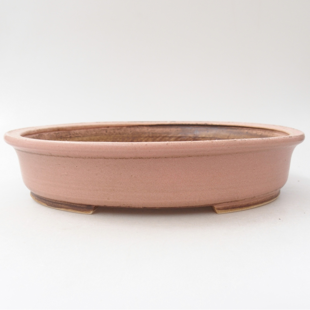 Bonsaischaal van keramiek 24 x 21 x 5 cm, roze