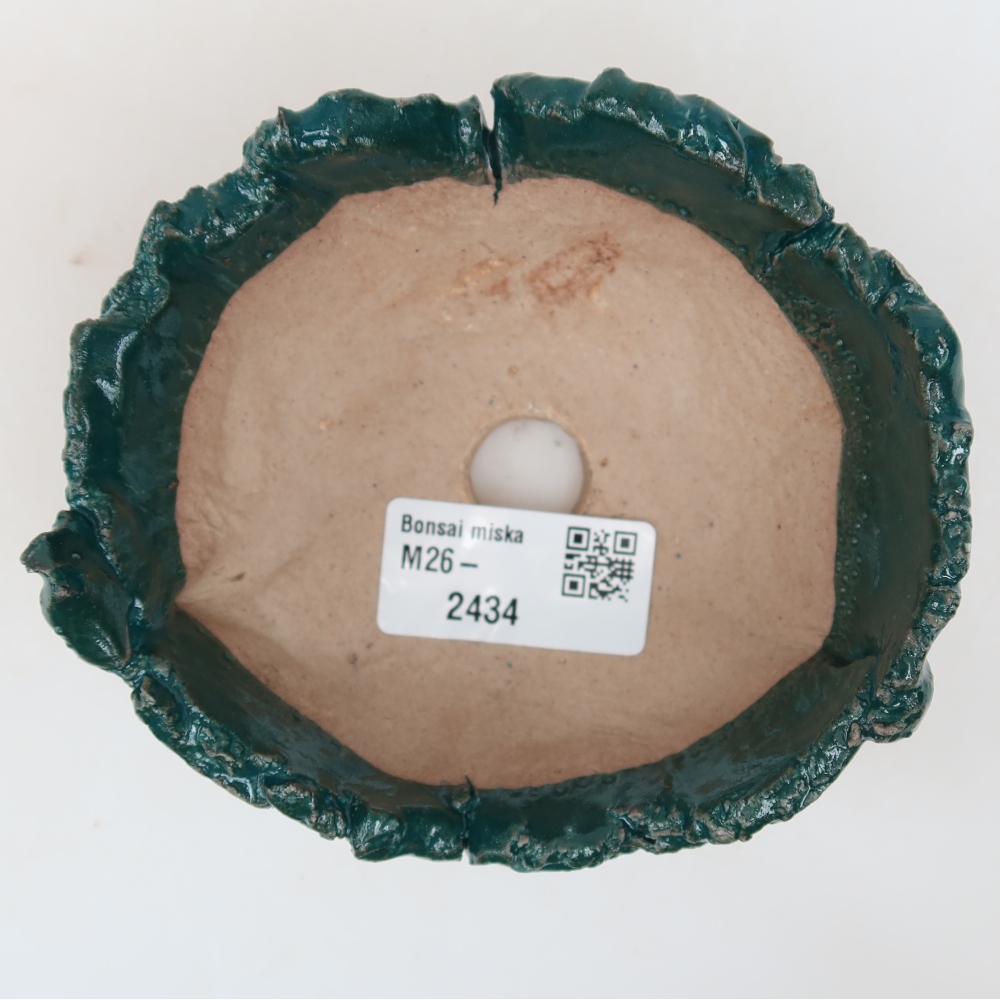 Keramische schaal  10,5 x 10 x 5,5 cm, kleur groen