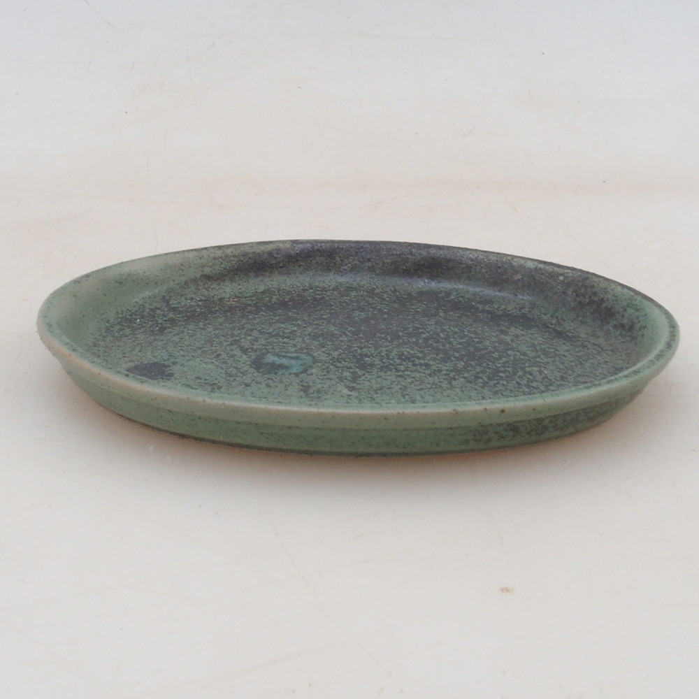 Keramisch schoteltje H04 - 10,5 x 8 x 1 cm - groen