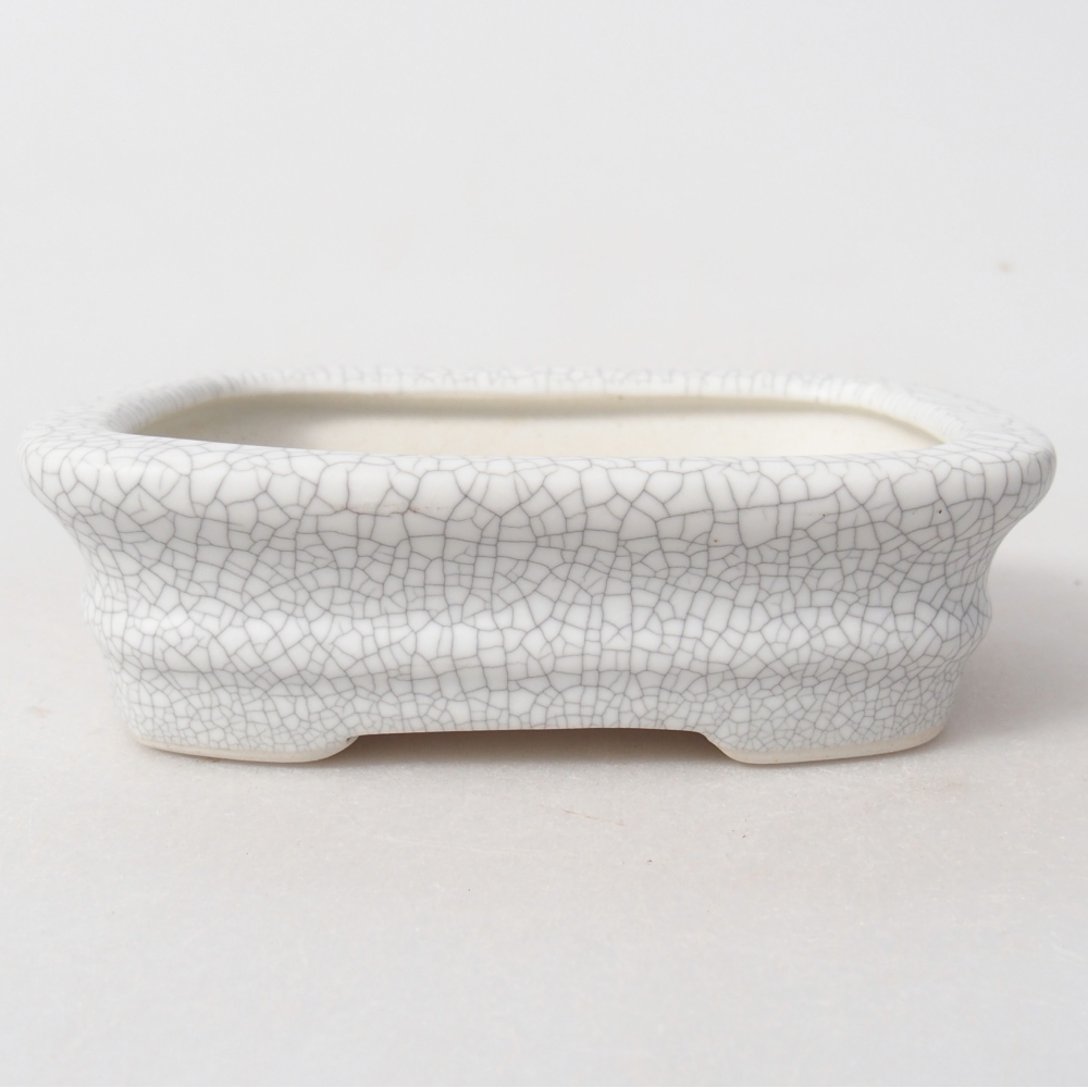 Bonsaischaal van keramiek 11 x 11 x 7 cm, raku kleur