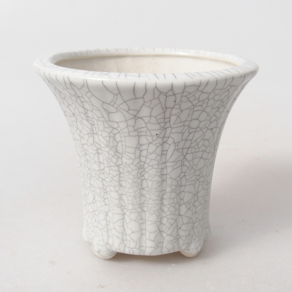 Bonsaischaal van keramiek 9 x 9 x 8 cm, raku kleur