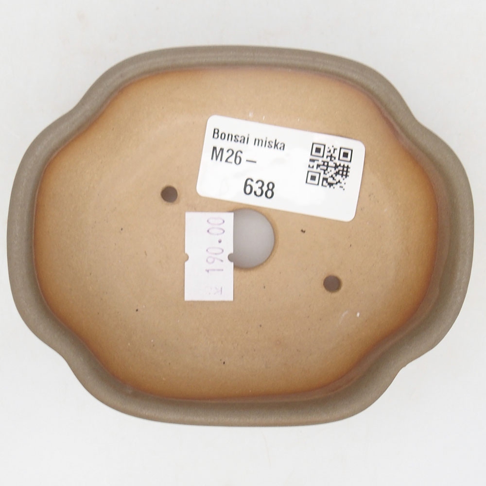 Bonsaischaal van keramiek 125 x 10 x 3 cm, bruin