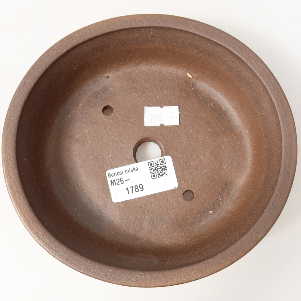 Keramische bonsaipot 15,5 x 14,5 x 4 cm, kleur bruin