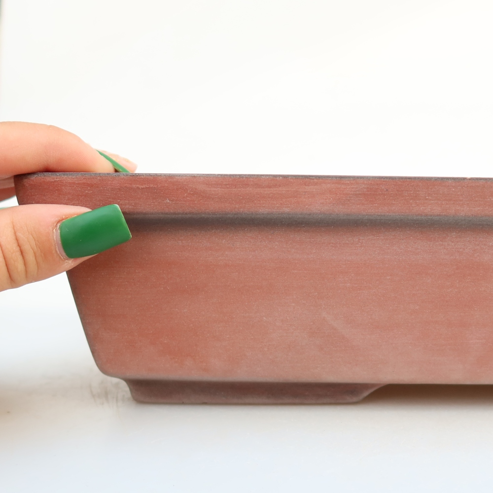 Keramische schaal  25,5 x 19 x 7 cm, kleur: baksteenrood