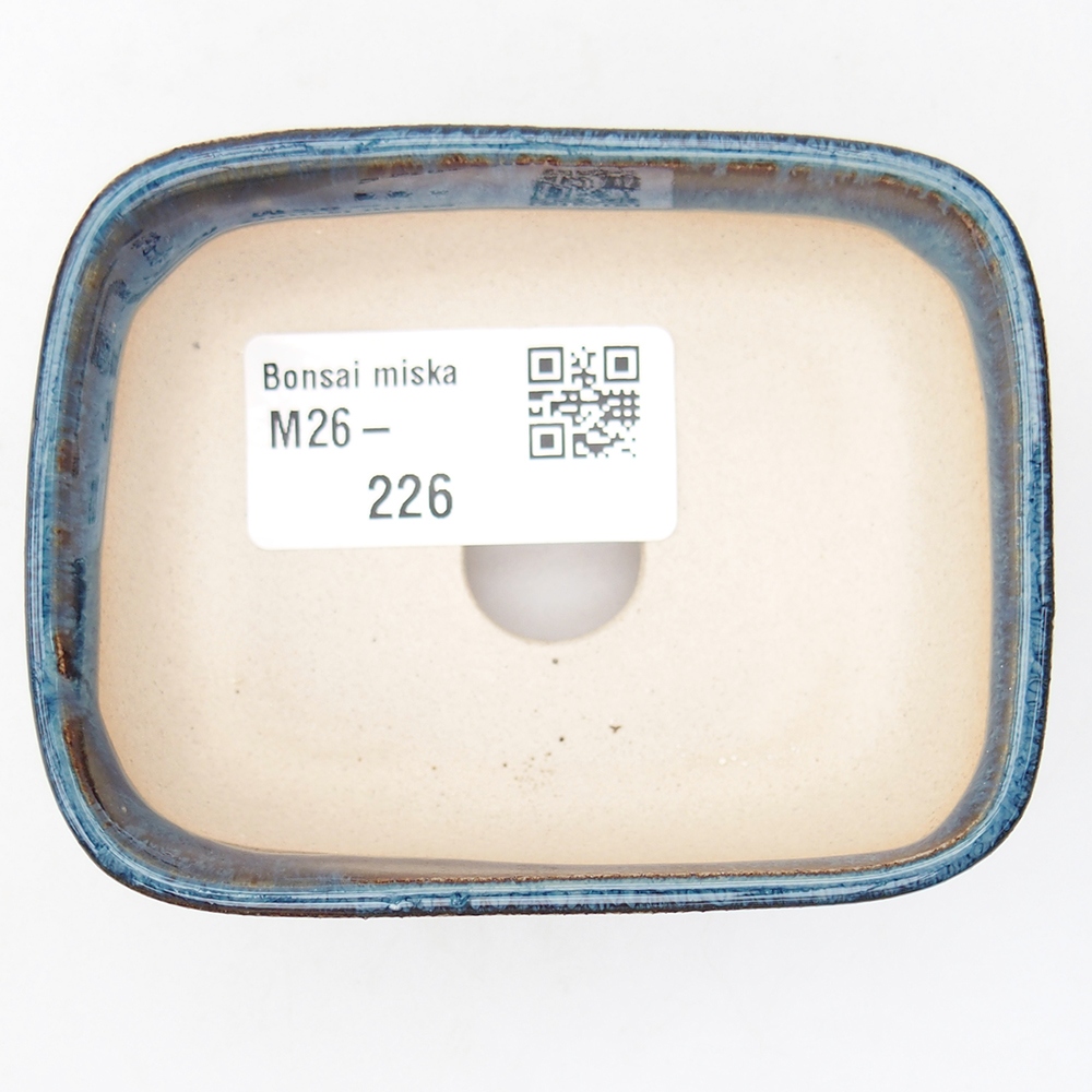 Mini bonsaischaal 8 x 6,5 x 3 cm, kleur blauw