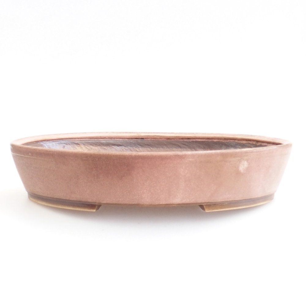 Bonsaischaal van keramiek 31 x 26,5 x 6 cm, roze