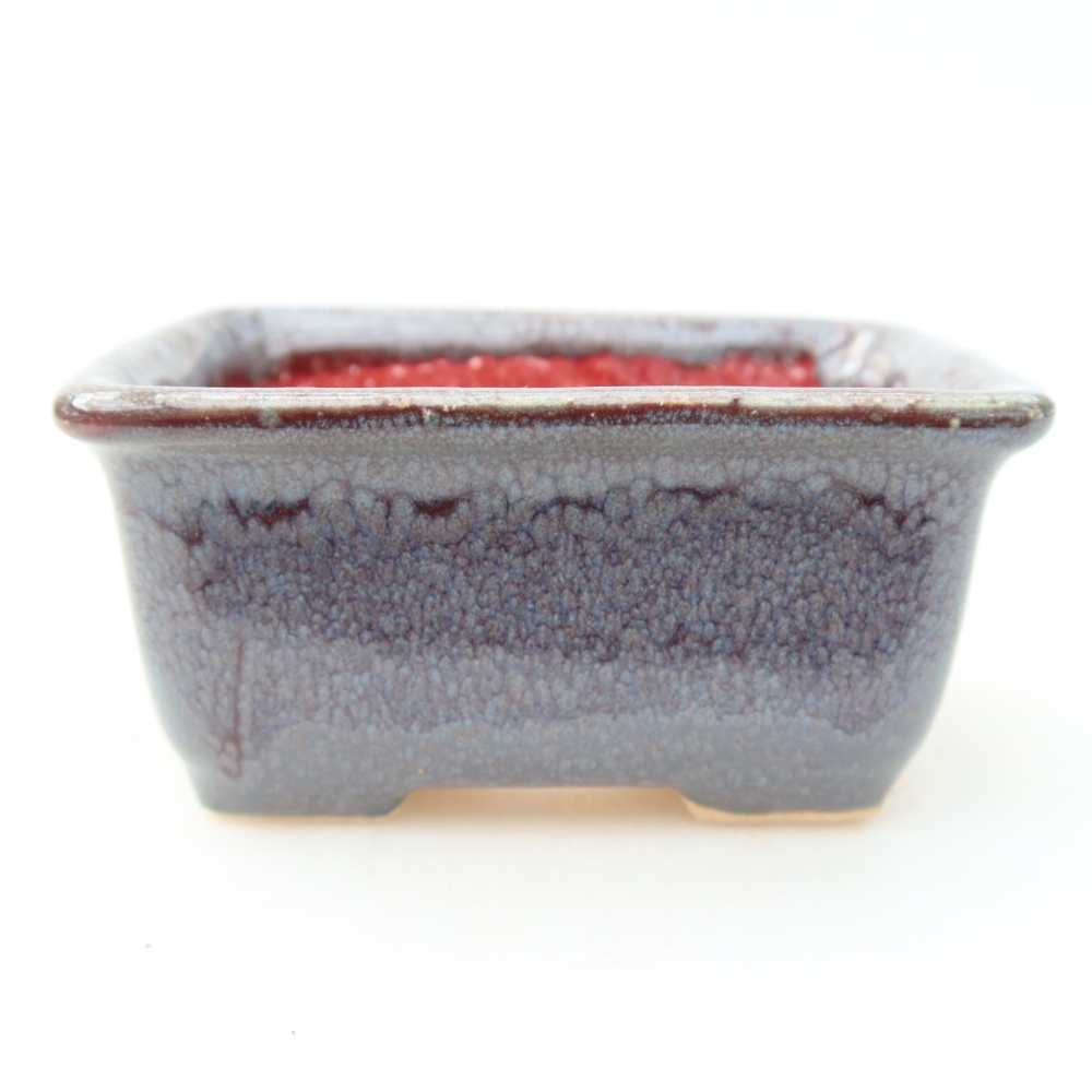 Keramische bonsaipot 7,5 x 5,5 x 4 cm, kleur grijs