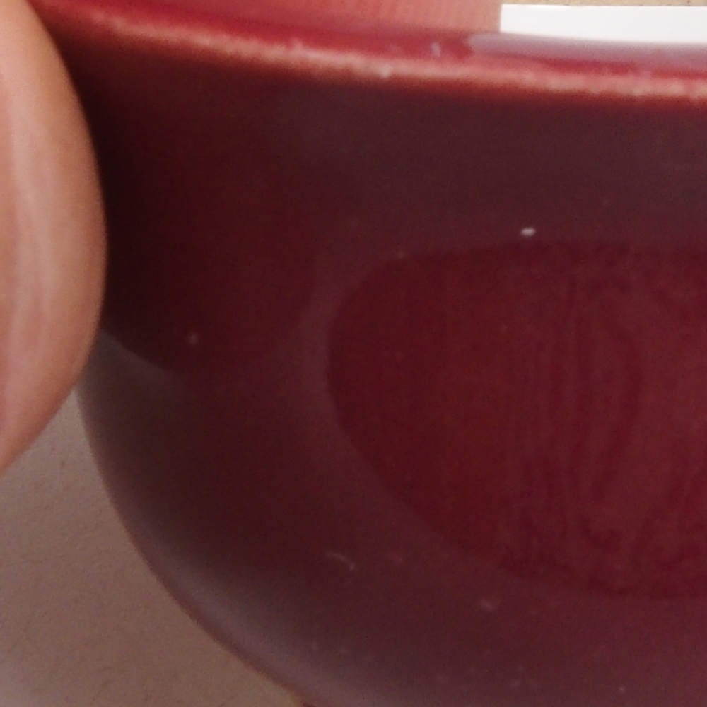 Mini bonsaischaal 4,5 x 4,5 x 2,5 cm, bordeauxrood