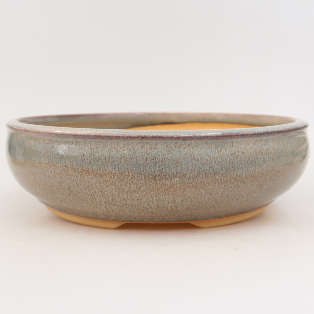 Keramische bonsaipot 27 x 27 x 7,5 cm, kleur grijs