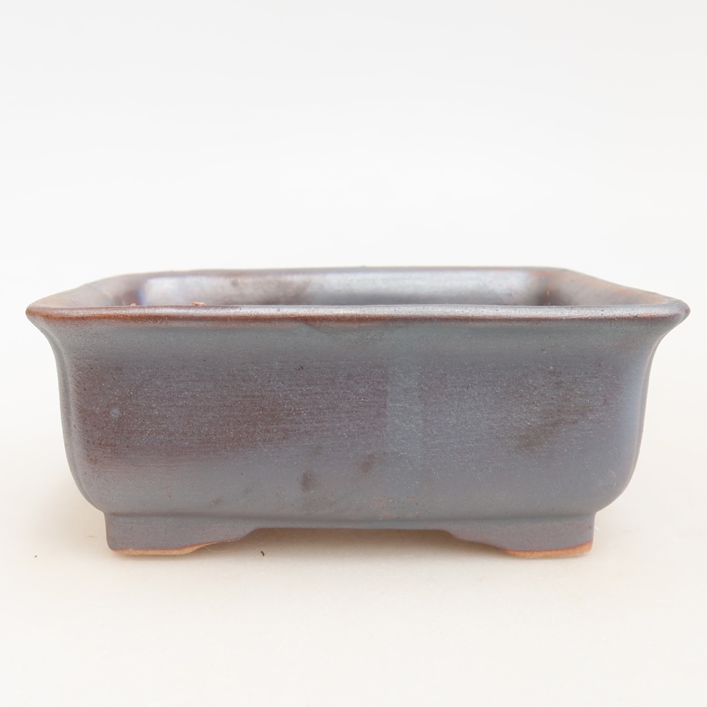 Keramische bonsaipot 12 x 10 x 5 cm, metaalachtige kleur