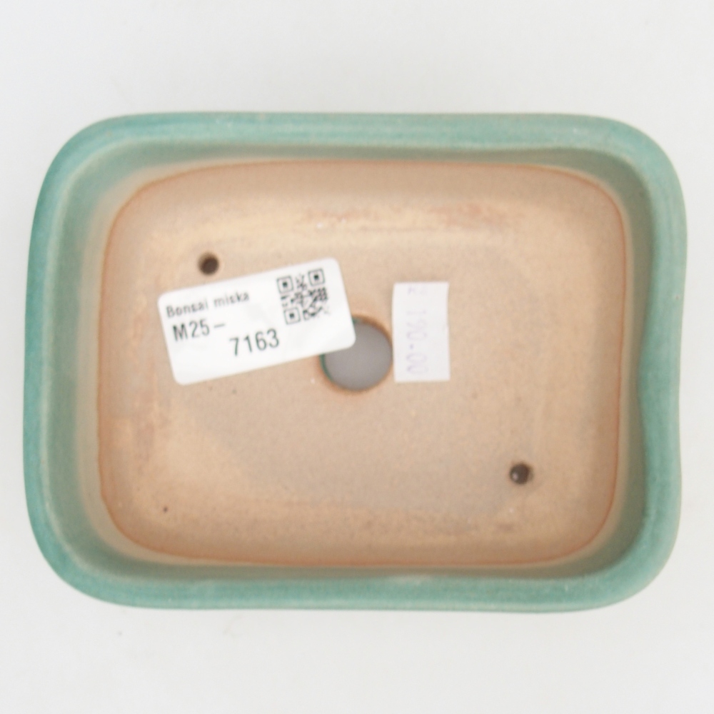 Bonsaischaal van keramiek 26 x 26 x 8 cm, kleur rood