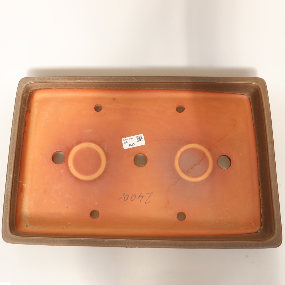 Keramische schaal  45 x 29 x 6,5 cm, kleur bruin