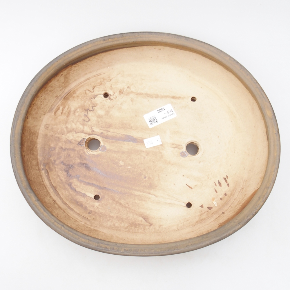 Bonsaischaal van keramiek 31,5 x 27,5 x 6 cm, bruin