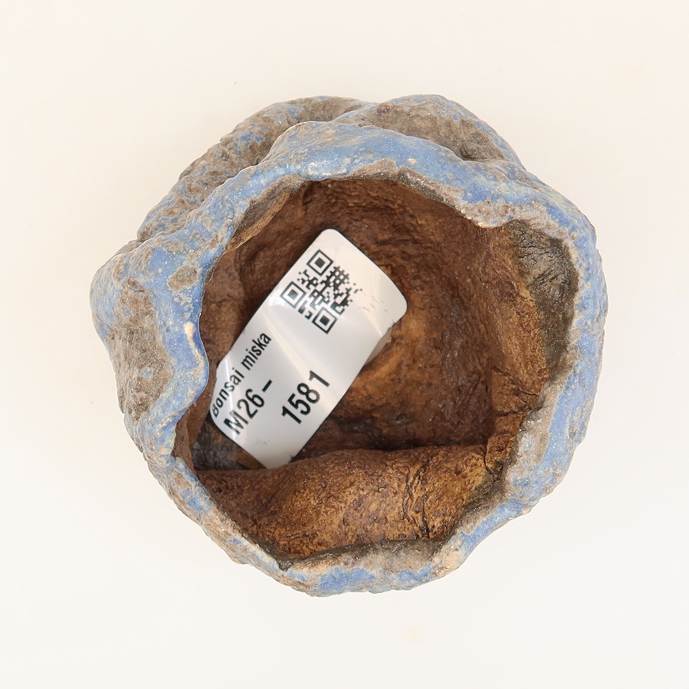 Keramische schaal  6 x 5,5 x 6 cm , kleur: blauw