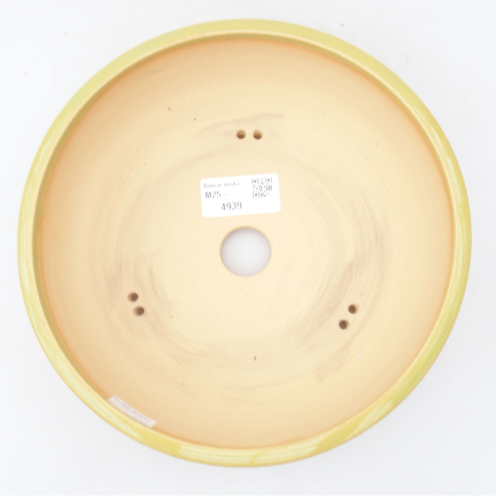 Bonsaischaal van keramiek 20 x 20 x 5,5 cm, groen