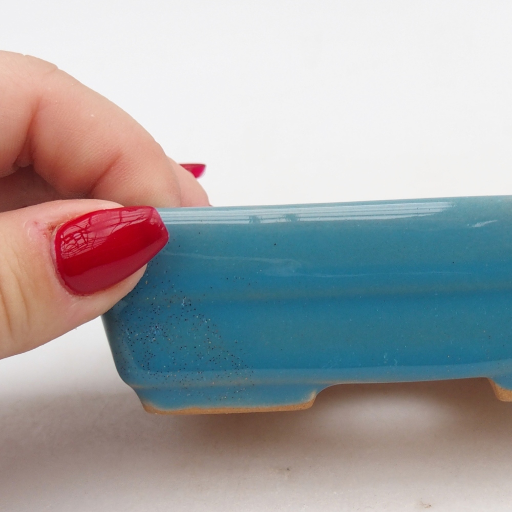 Bonsaischaal van keramiek 26 x 26 x 8 cm, kleur rood