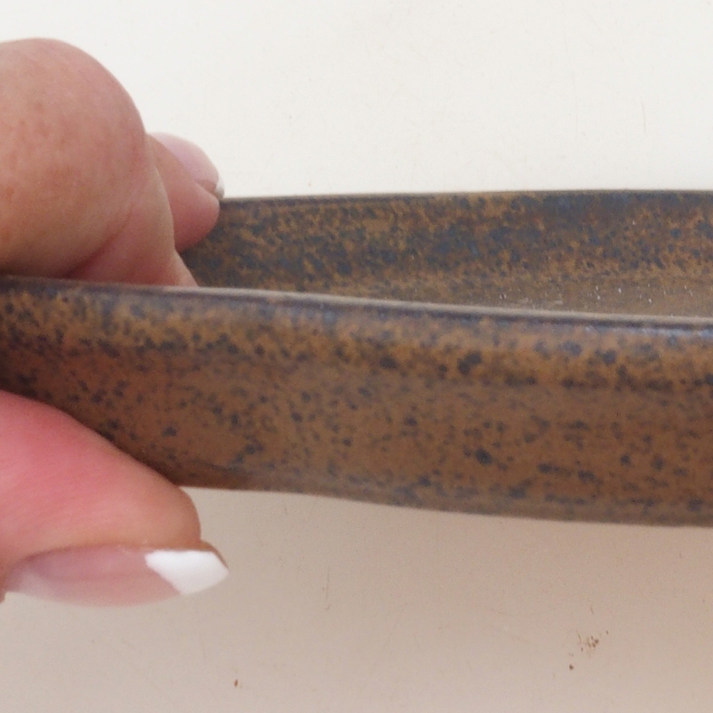 Keramische kom H02 - 17,5 x 12 x 1 cm - bruin