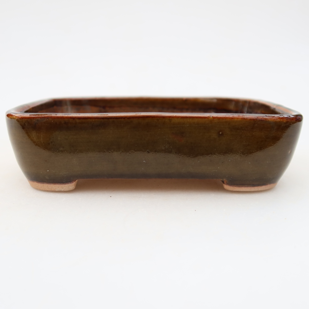 Keramische bonsaipot 12,5 x 9 x 3,5 cm, kleur bruin